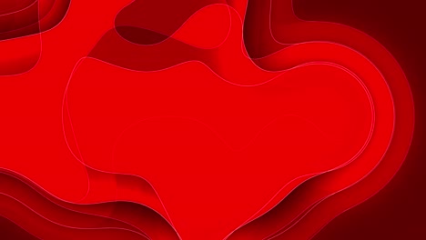 a calm, fluid animation made up of soft, rounded abstract gradient layers in red with white lines flowing and gently overlapping and subtly shifting in form