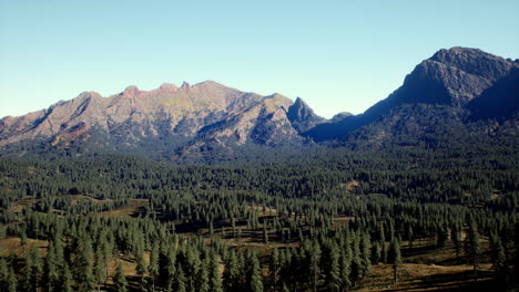 cascade mountain and surrounding canadian rocky mountains in summer time