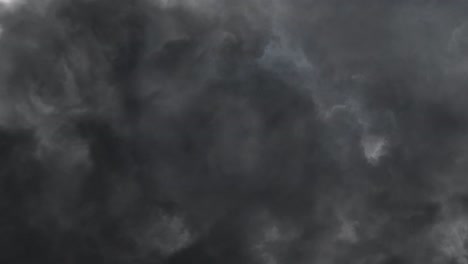 thunderstorm with ominous storm dark clouds