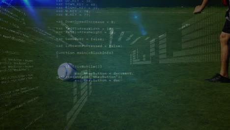 animation of data processing over diverse football players