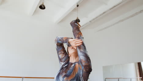 artistic dance in a minimalist studio setting