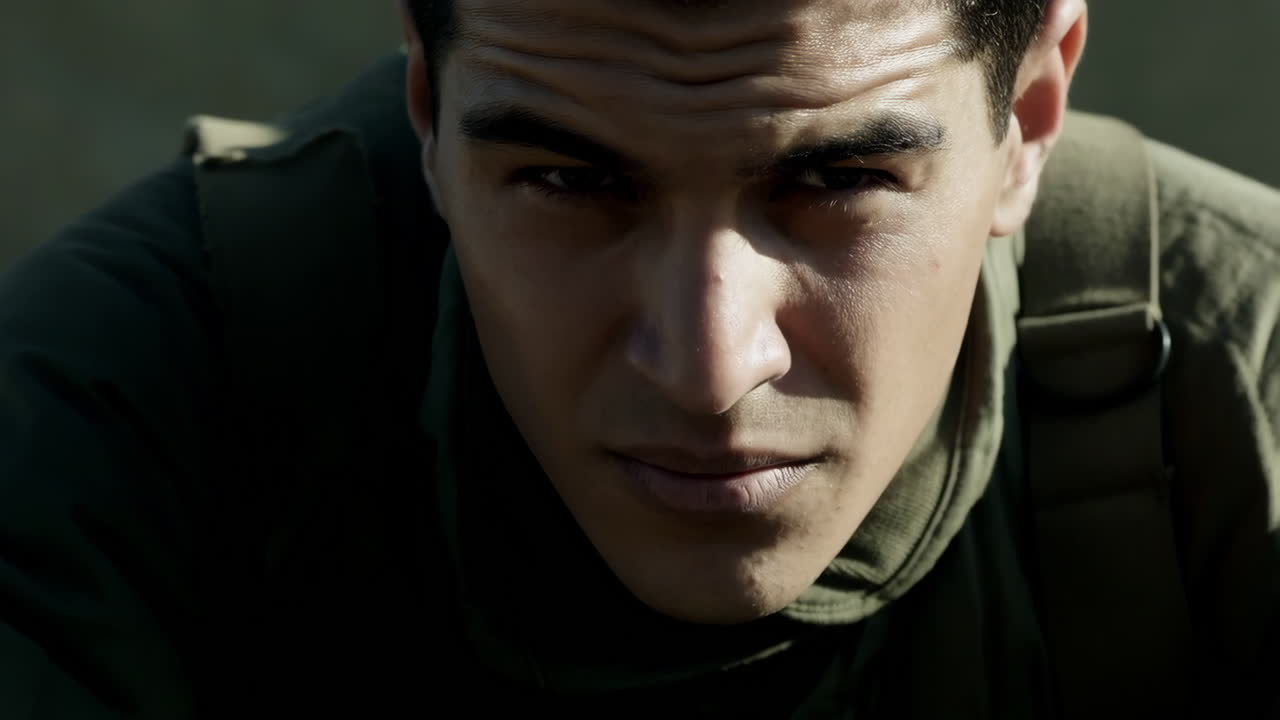 retrato en primer plano de un hombre serio