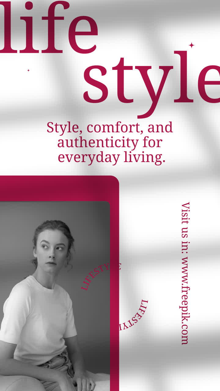 Lifestyle Editorial Image with Woman and Text