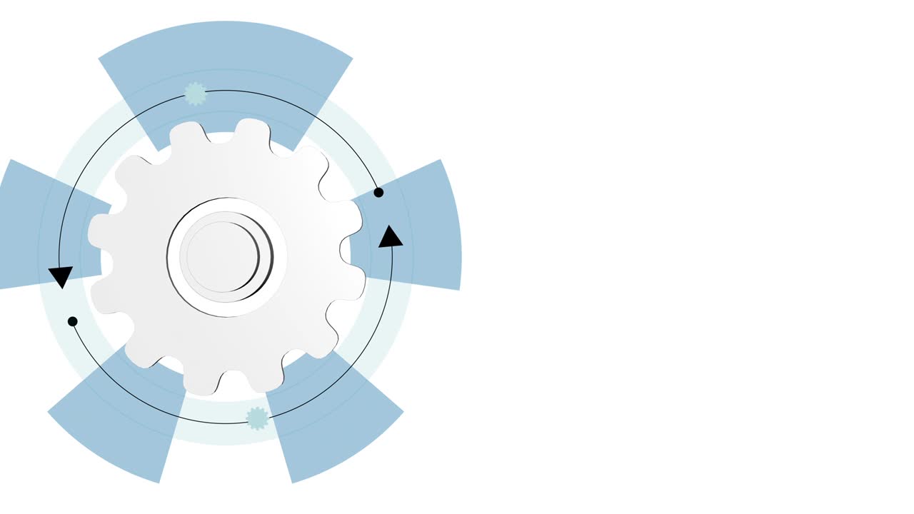 ingeniería moderna. animación generada digitalmente de engranajes en movimiento sobre un fondo de alta tecnología.