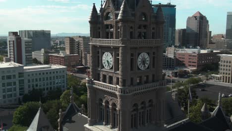 spectacular orbit close shoot from the salt lake city and county building