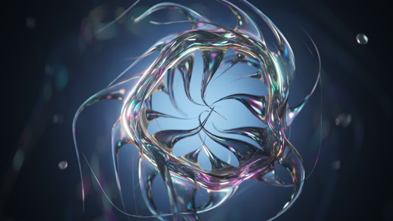 microciclos anillo microorganismo bucle sin costura animación de renderización en 3d