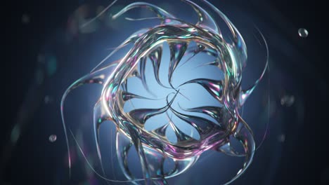 microciclos anillo microorganismo bucle sin costura animación de renderización en 3d