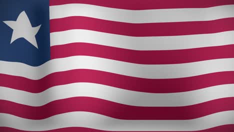 animation of waving flag of liberia