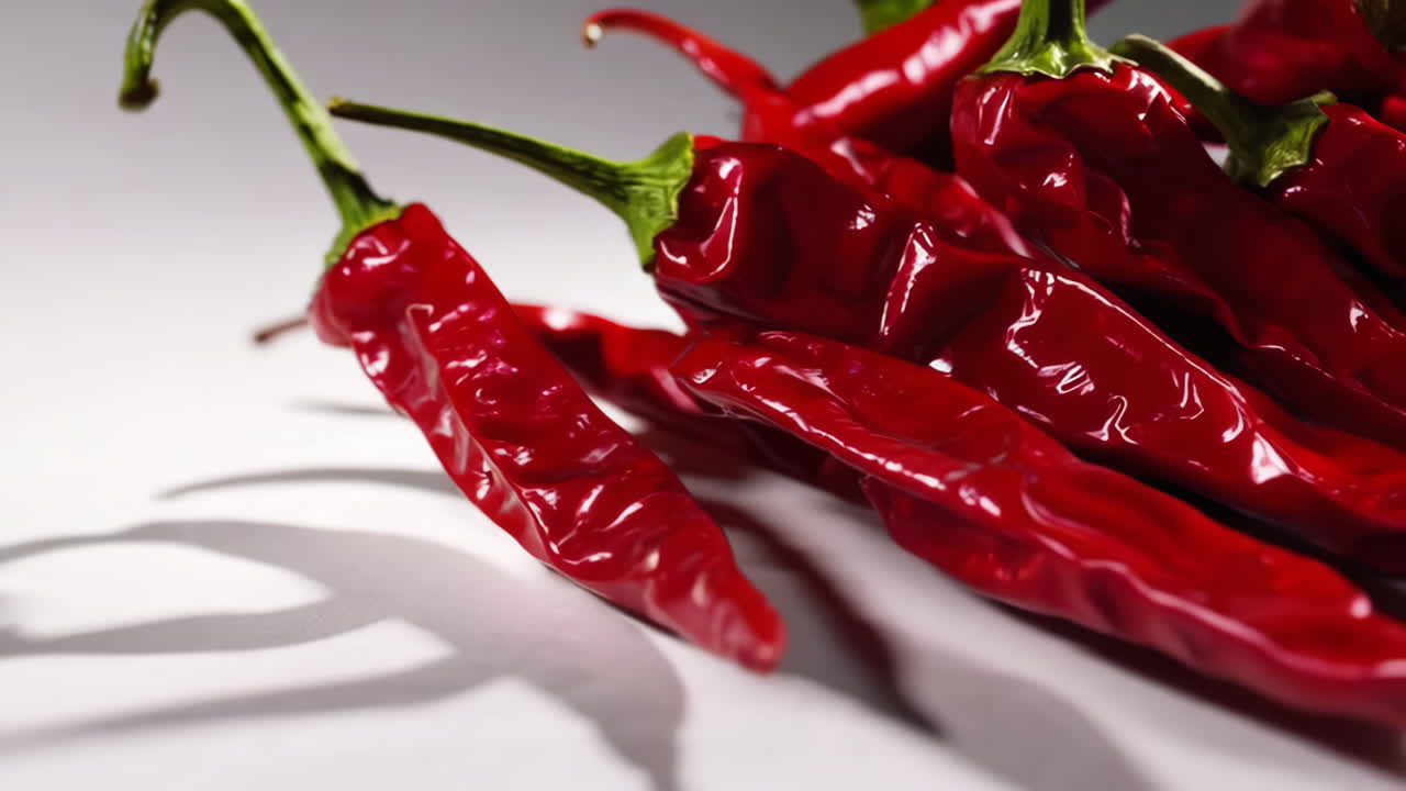 Pile of Dried Red Chili Peppers