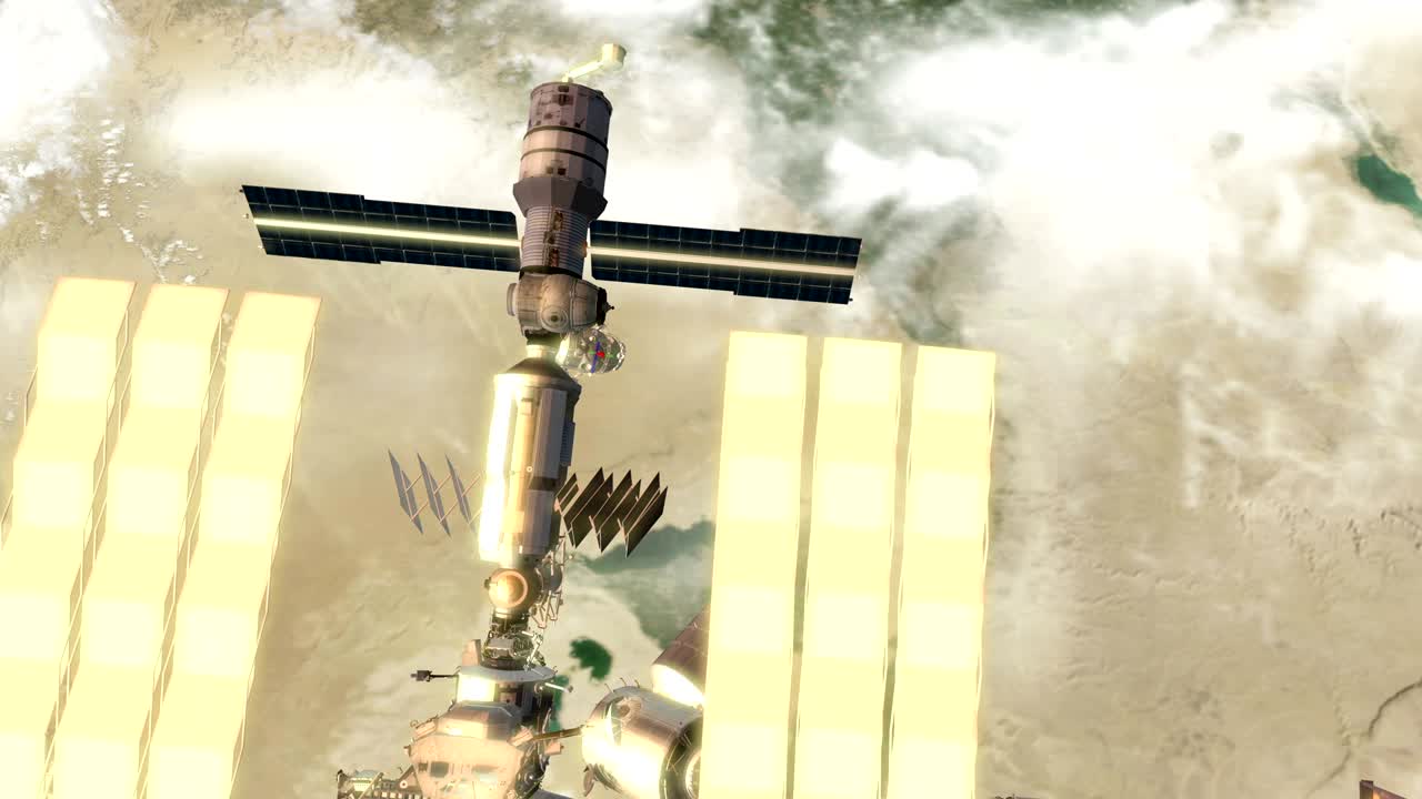 나일 강과 국제 우주 정거장은 우주에서