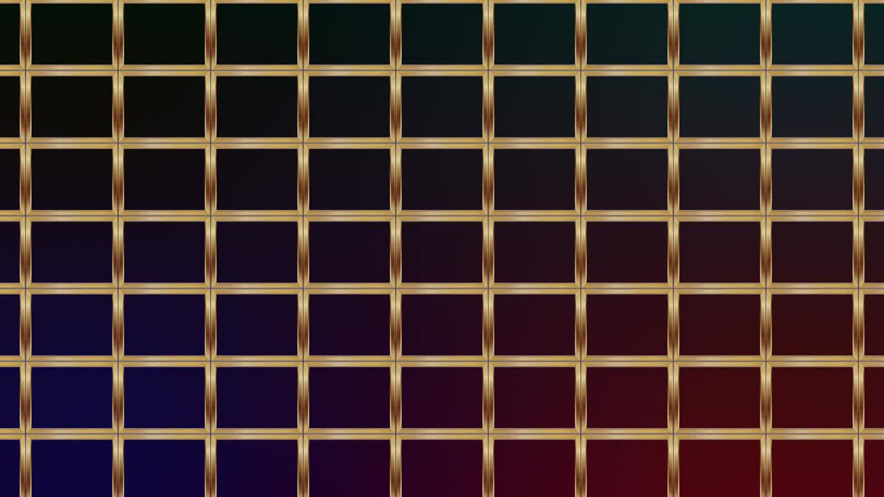 검은색에 황금 사각형 반지는 주식 비디오를 루프 할 수 있습니다.