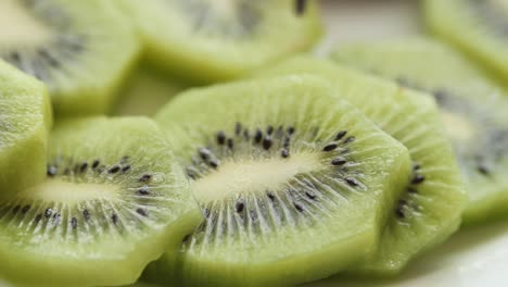 close up of sliced kiwi fruit