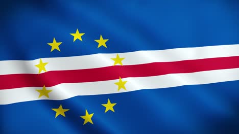 4k national animated sign of cape verde, animated cape verde flag, cape verde flag waving, the national flag of cape verde animated.