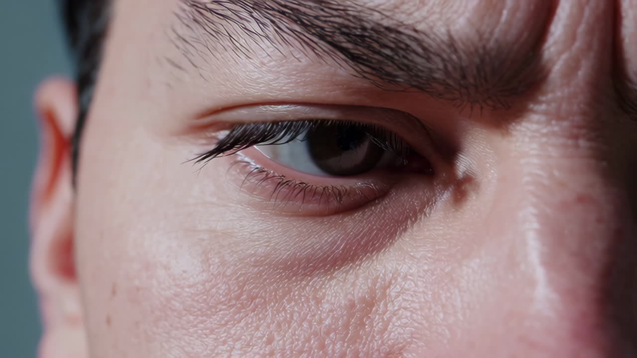 Close-up of an Angry Man's Face