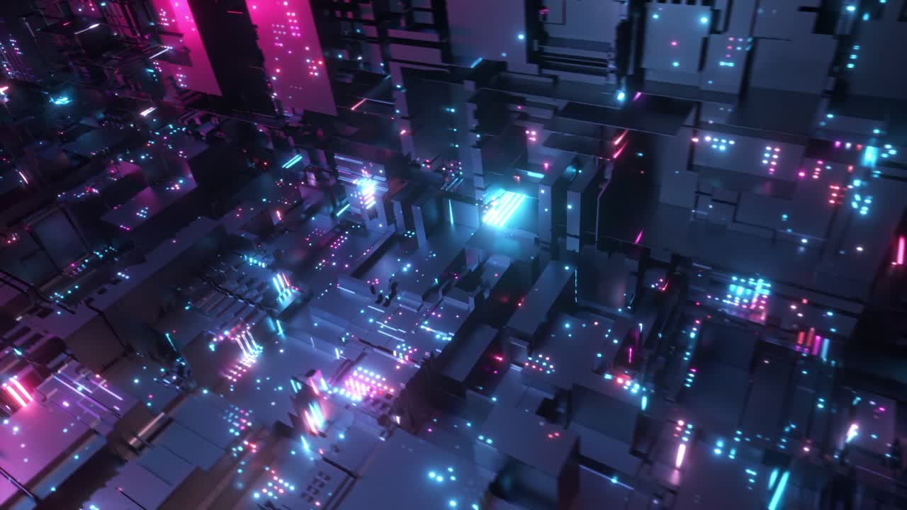 Abstract Cyberpunk Geometric Structure