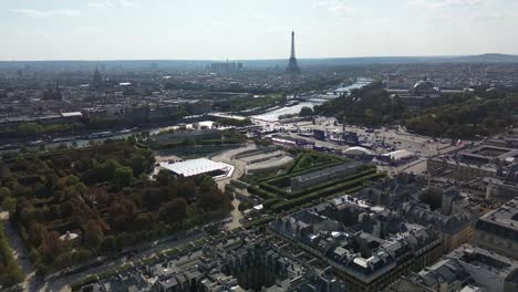 paris city with tour eiffel in background, france