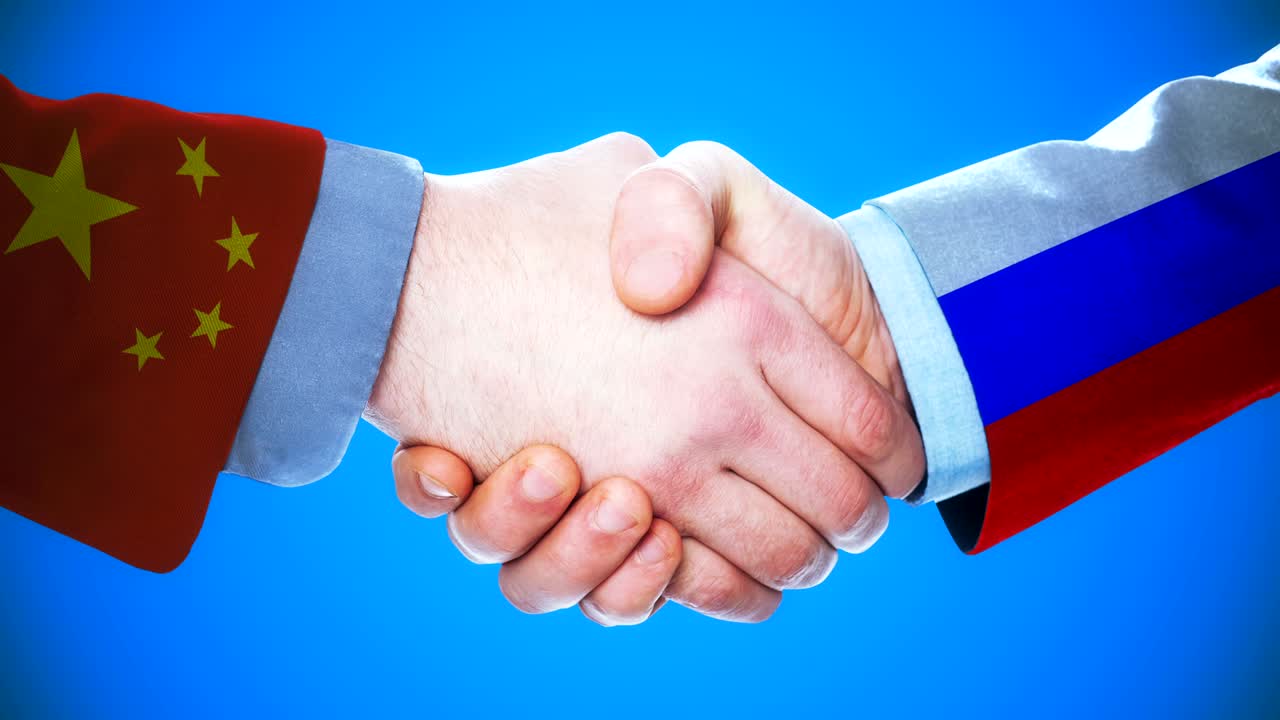 - 러시아, 중국, 국가 및 정치에 대한 개념 애니메이션, 매트 채널