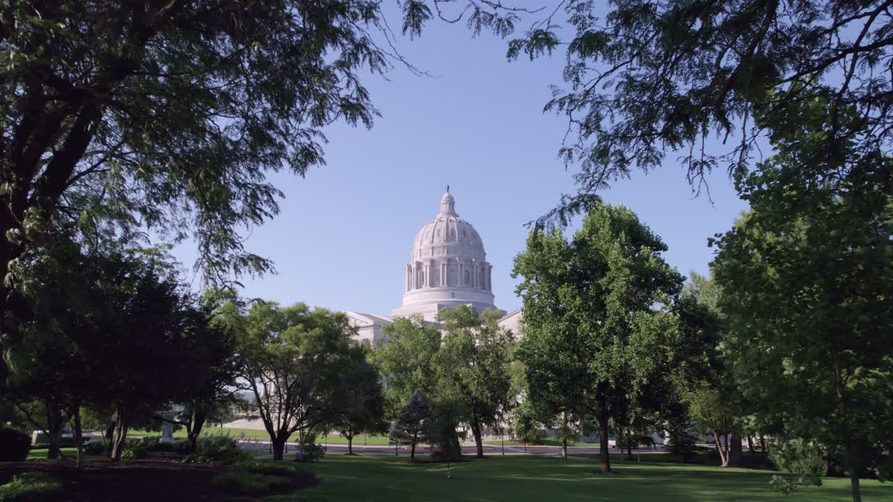 Explore the historic landmarks and stunning skyline of Jefferson City with captivating aerial visuals.