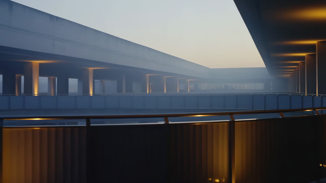 Modern Architectural Interior with Uplighting