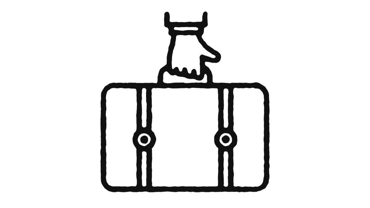 여행 아이콘 애니메이션 영상 & 알파 채널