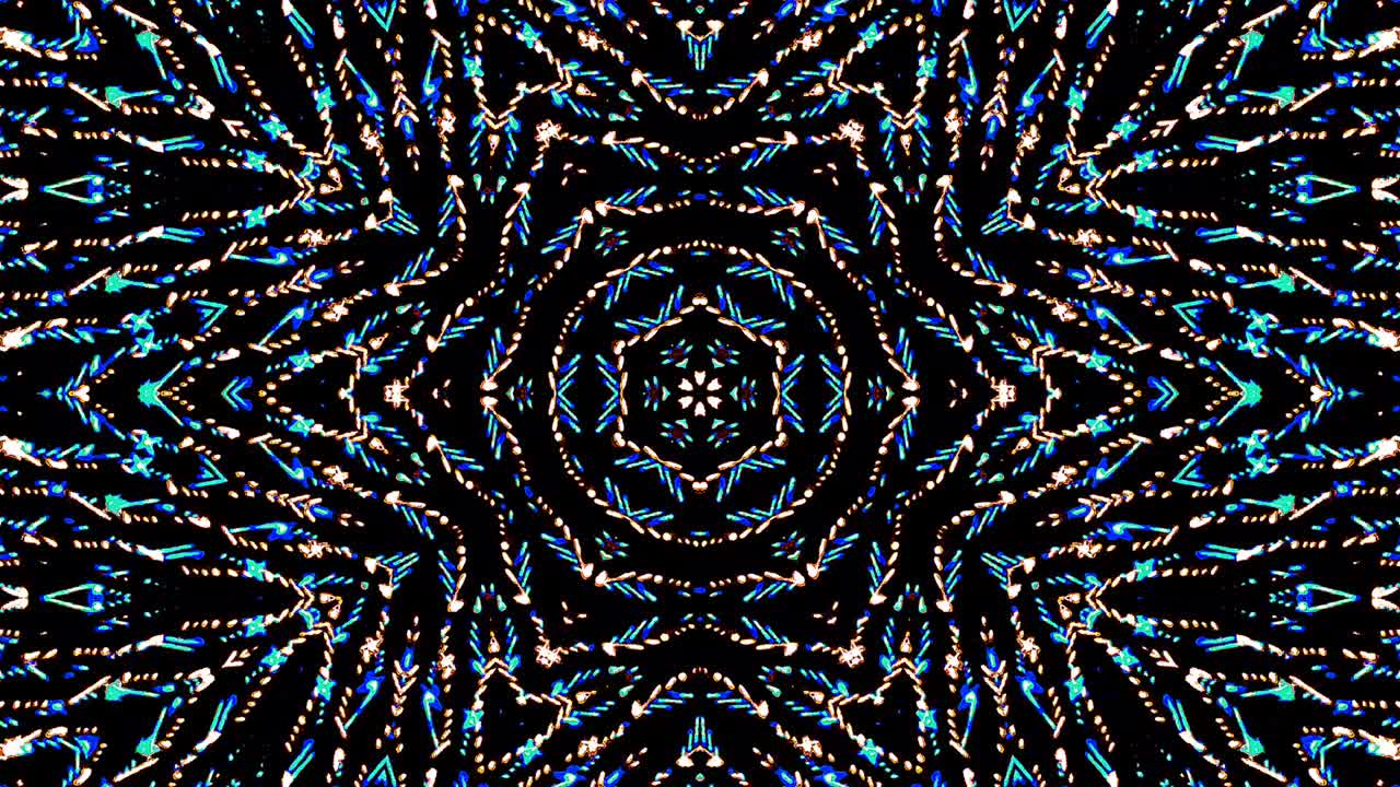 Beautiful abstract kaleidoscope that shines, a radiant light that regulates the subtle movements