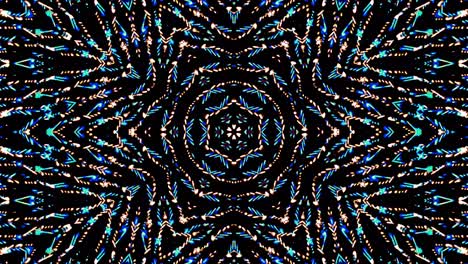 hermoso caleidoscopio abstracto que brilla, una luz radiante que regula los movimientos sutiles