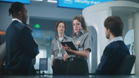 reunión del personal de seguridad del aeropuerto