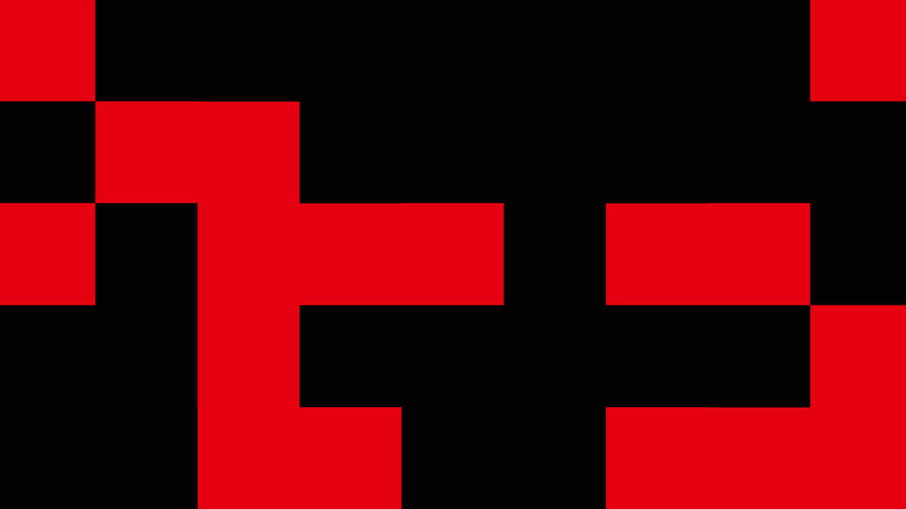 Abstract Animation of Red Squares Filling the Screen