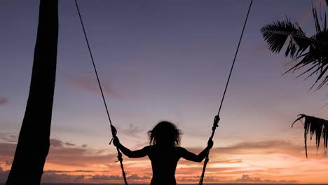 woman on a swing