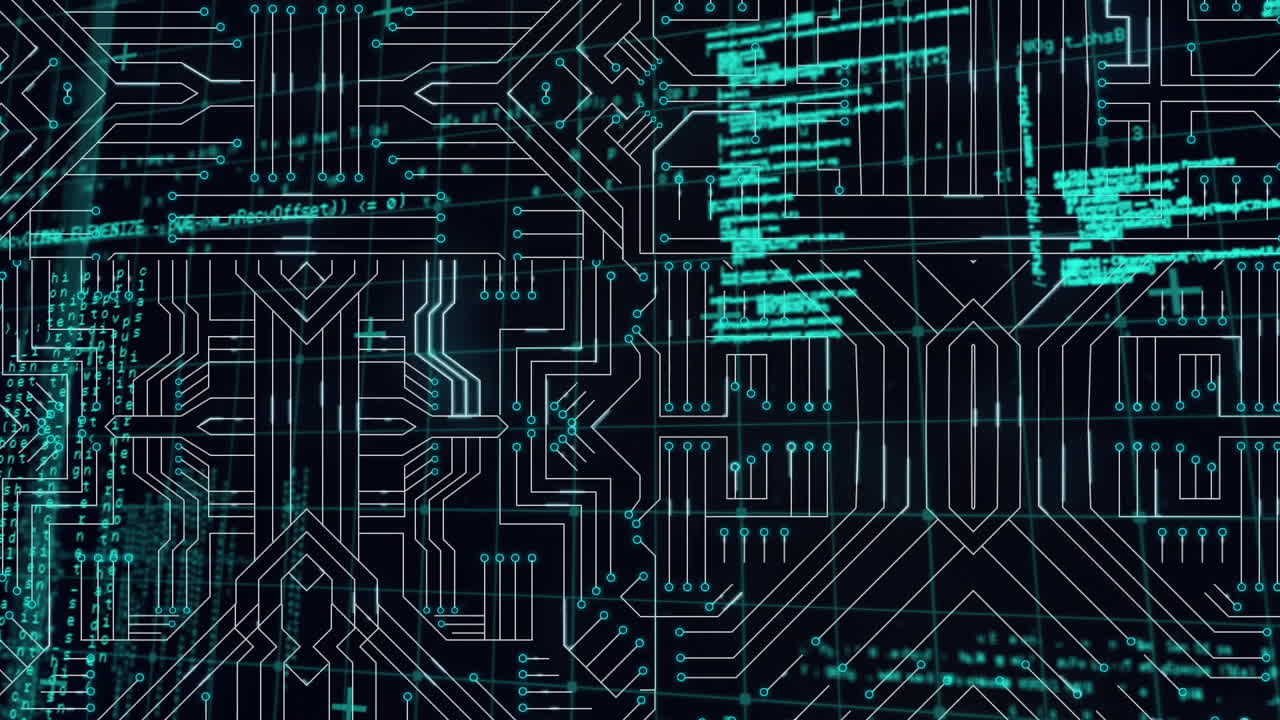 Data on black circuit board