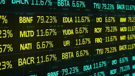 Stock-market-data-processing-against-black-background