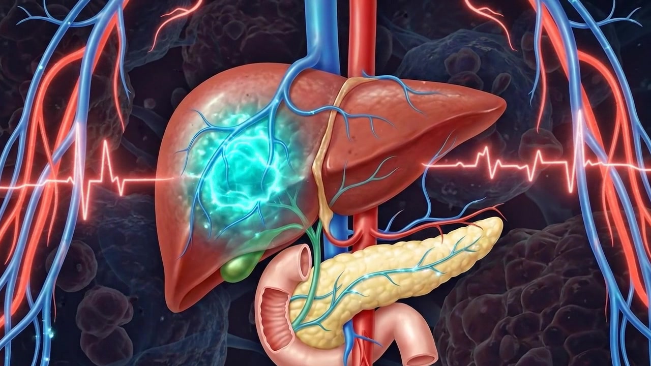 Detailed digital medical scan of liver