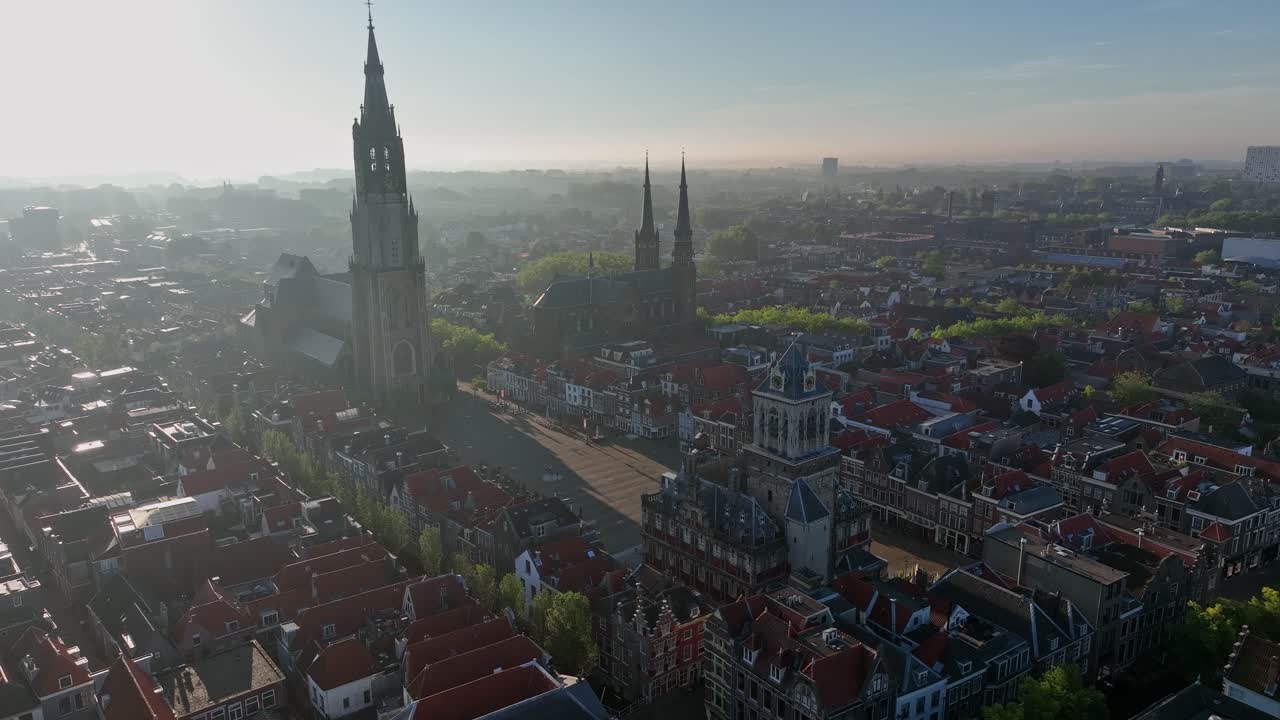 Vista aerea di Delft, Paesi Bassi