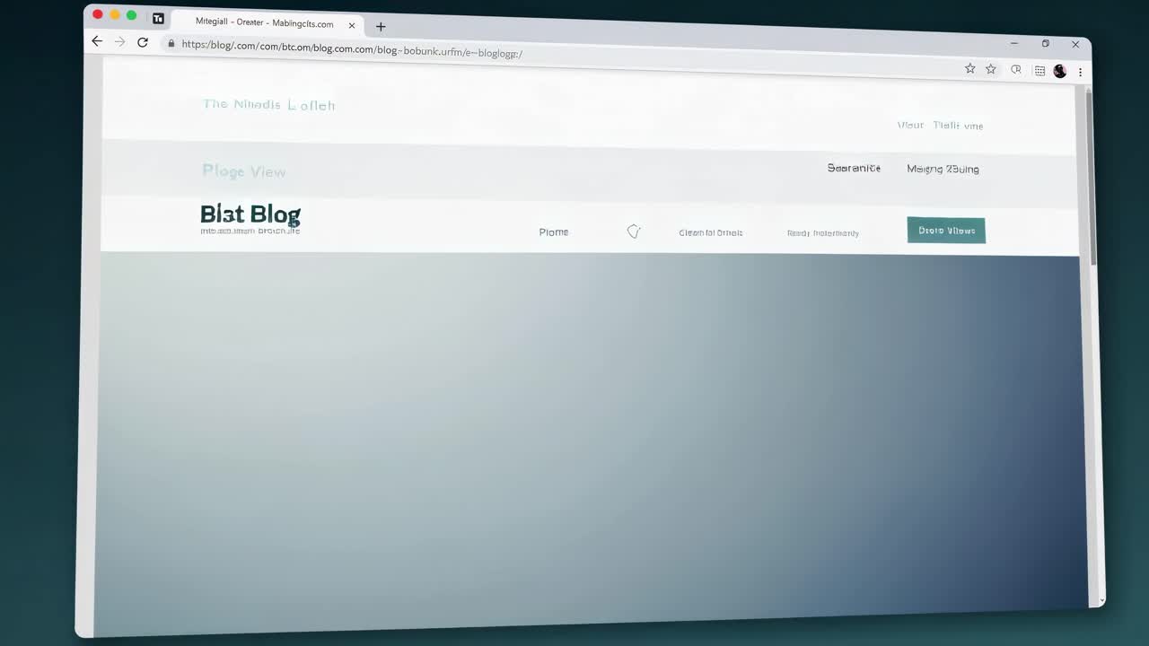 Nature blog website interface