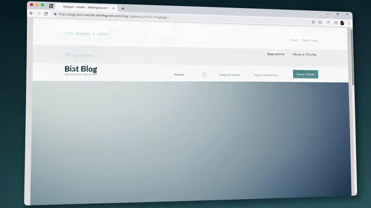 Nature blog website interface