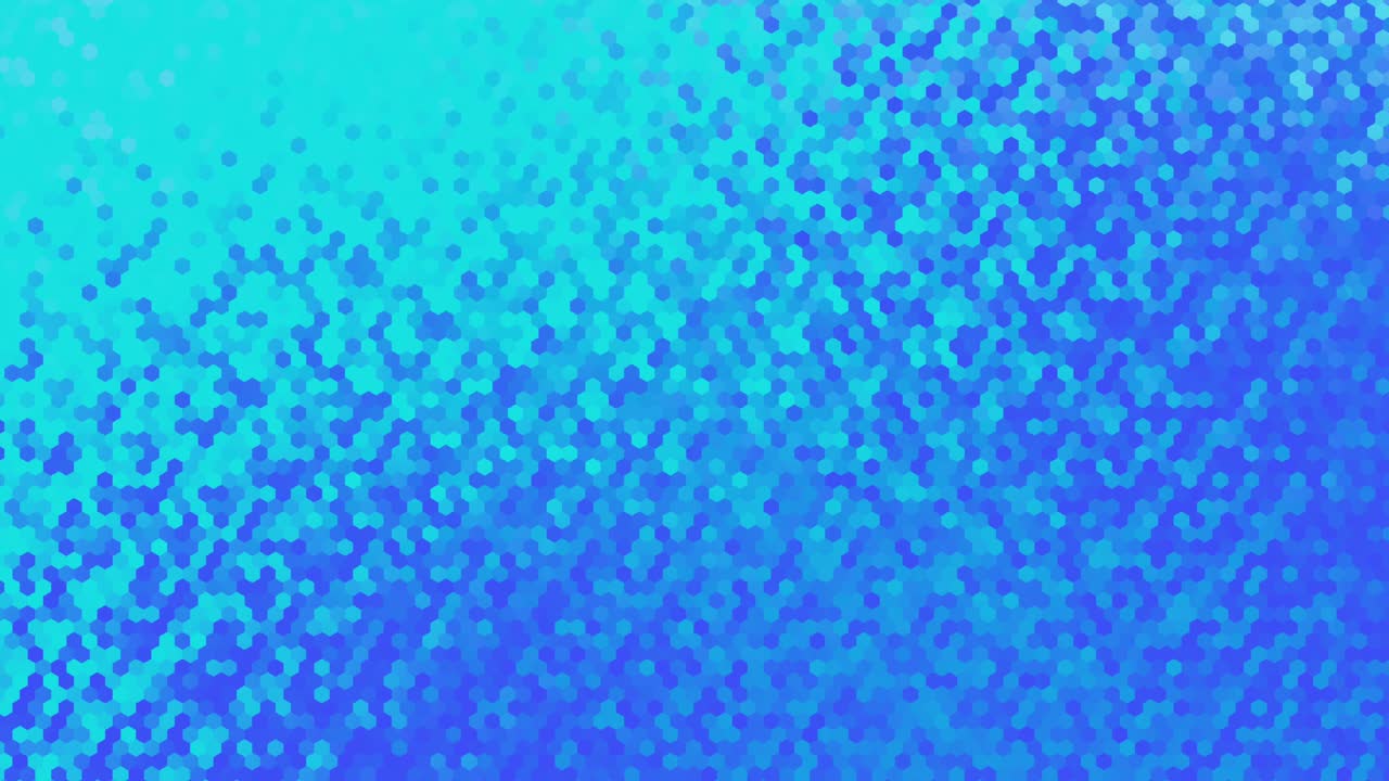 Blue neon colour background in liquid waves with hexagon shapes. Loopable background and texture.