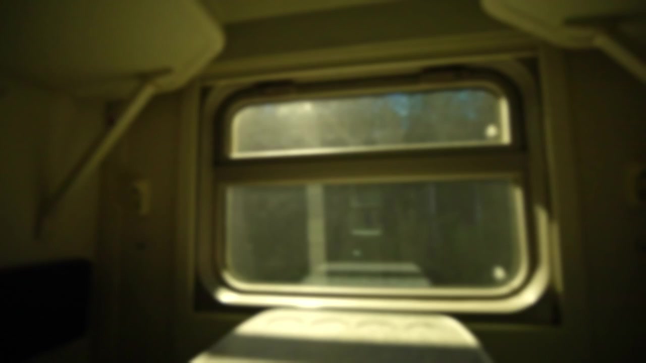 Time Lapse View from a Train Window with Changing Light