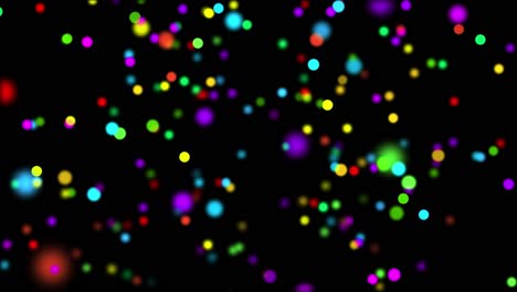 colorful confetti falling down over black background sameless loop