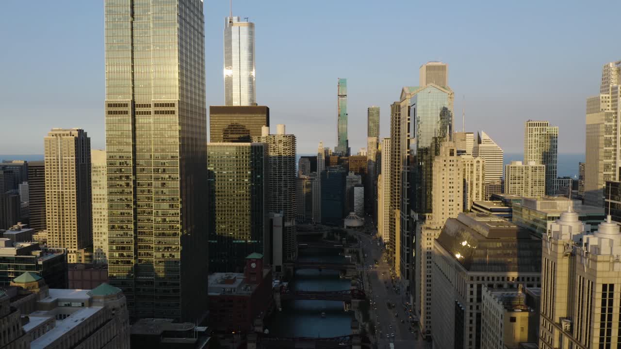 시카고의 유명한 리버워크 조감도