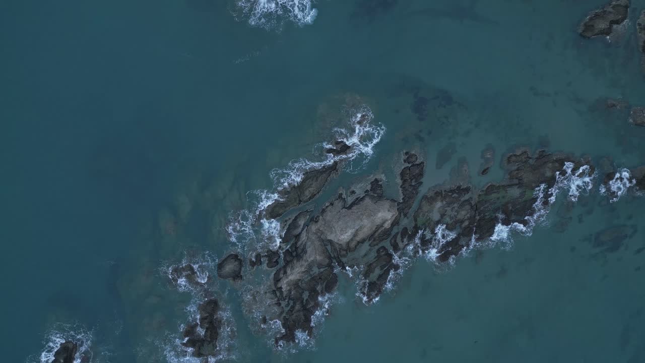 Amazing scenery of rocky formations in ocean