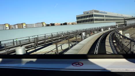 movimientos del tren filmados a través de frontwindow