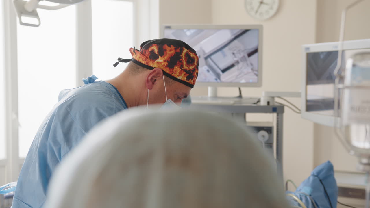 수술실에서 수술 절차