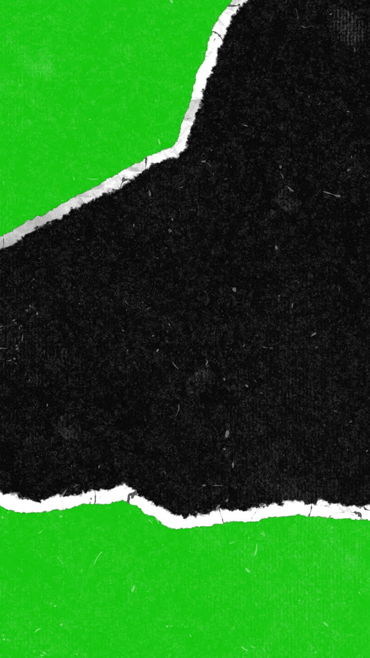 Ripped Paper Transition on Green Screen with Black Reveal