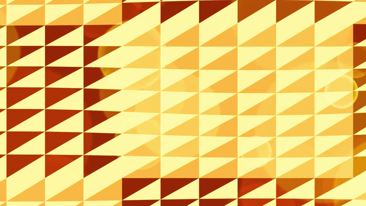 Abstract Golden Geometric Triangle Pattern with Shifting Light