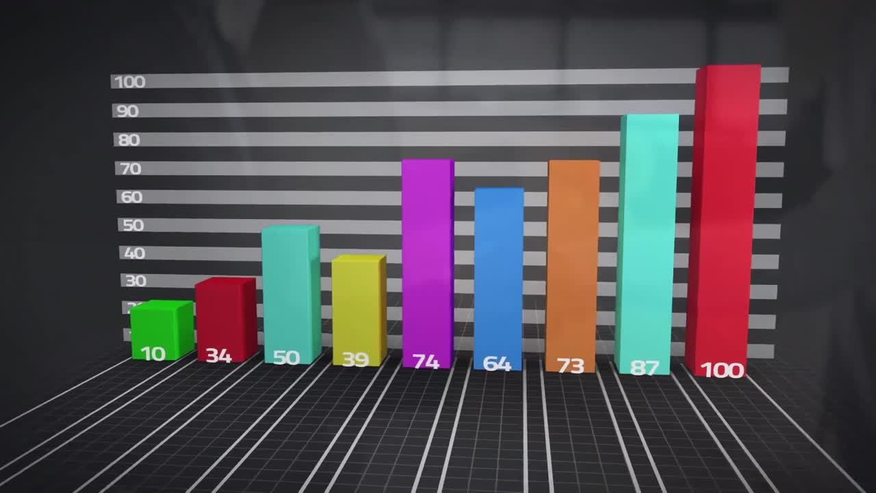 procesamiento de datos estadísticos contra la sección media de los empresarios que se dan la mano en la oficina