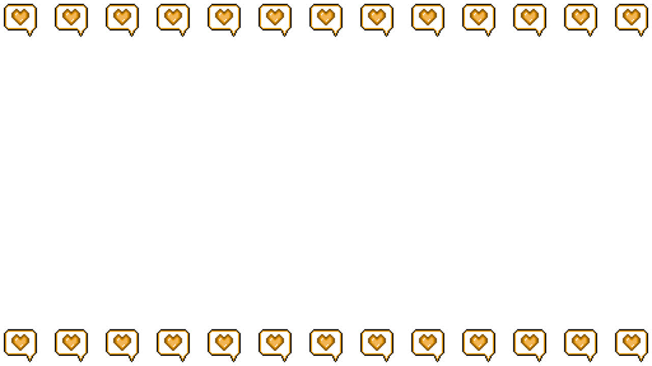 Pixel Art Speech bubble icon Heart Frame Animated Overlay 1080p Transparent 30 fps (8).mov