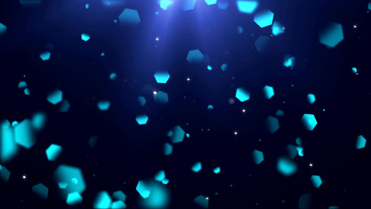 파란색 보케 입자 배경 루프