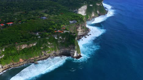 karang boma cliff with seaside pagoda near jaran hill in bali, indonesia