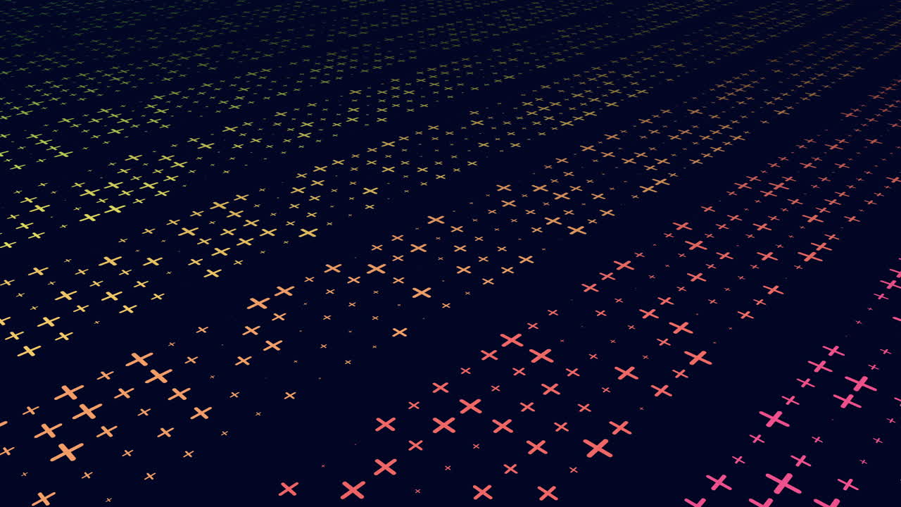 patrón de cruces de colores en filas