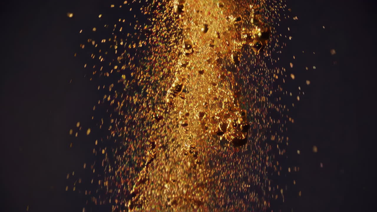 Abstract Gold Liquid Splash